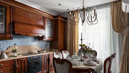 Interjero dizaino virtuvė klasikinio stiliaus