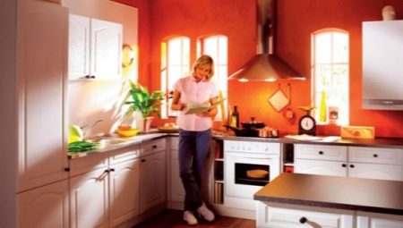 Interessanti opzioni di design della cucina con una caldaia di riscaldamento