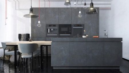 How to choose a kitchen for concrete?