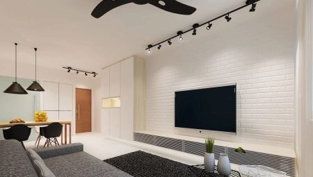 Tường gạch trong nội thất phòng khách: lựa chọn thiết kế và ví dụ đẹp