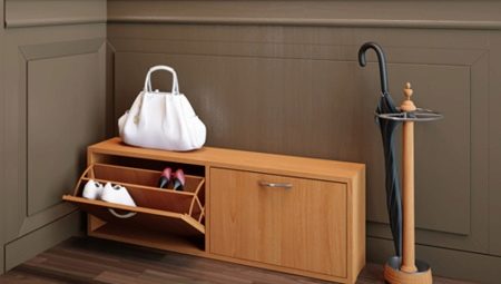 Dresser για παπούτσια στο διάδρομο: ποικιλίες και λεπτές λεπτομέρειες της λειτουργίας