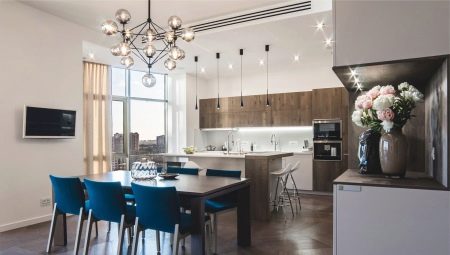 Küche-Esszimmer: Layout und Beispiele für Innenarchitektur