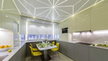 Stretch ceiling in the kitchen: varieties, selection tips and interesting ideas