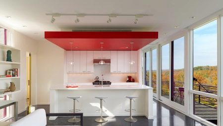 Sádrokartonové stropy v kuchyni: klady a zápory, odrůdy a výběr