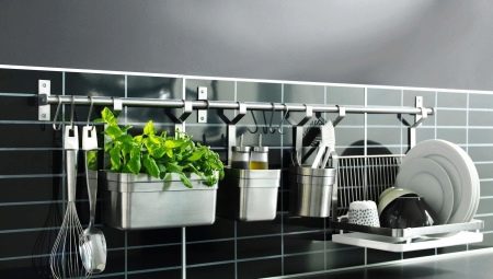 Kitchen rails: varieties, tips for choosing and installing