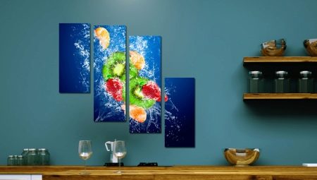 Escolhemos pinturas modulares para o interior da cozinha