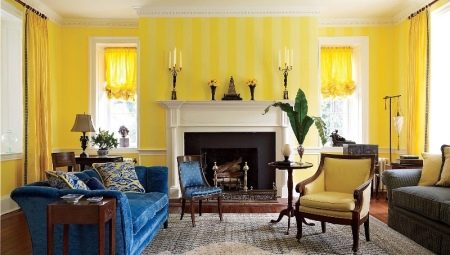 Yellow Hall: ưu và nhược điểm, mẹo thiết kế, ví dụ