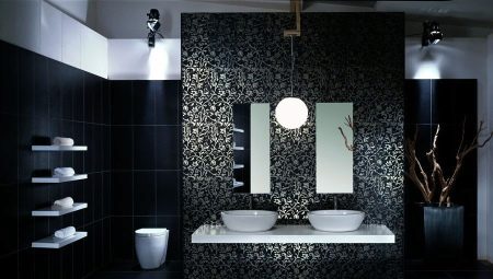 Carrelage noir dans la salle de bain: options de conception et conseils d'entretien