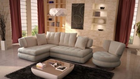 Sofaer i stuen: sorter, valg og muligheder i det indre