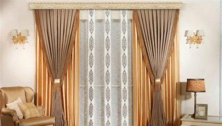 Doble gardiner i stuen: moderne design og regler for valg