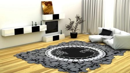 Teppiche im Wohnzimmer: Sorten, Auswahlmöglichkeiten, Beispiele