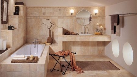 Kamenné obklady do koupelny: klady a zápory, typy, doporučení pro výběr