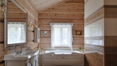Opções para organizar e projetar um banheiro em uma casa particular