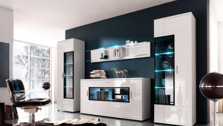 A selection of modular cabinets for the living room