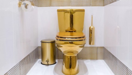 Златни тоалетни: как да изберем и правилно да се впишат в интериора?