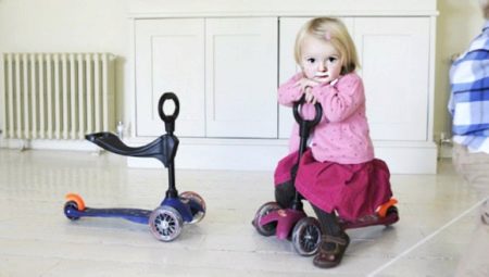 Koltuklu çocuk scooterları: seçim özellikleri ve kuralları