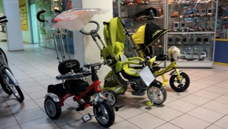 Barnens trehjulingar med handtag