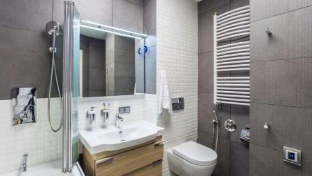 Dizainas kombinuotas vonios kambarys 4 kv. m