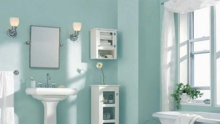 Ontwerp van een badkamer met geschilderde muren