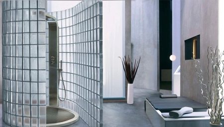 Blok kaca mandi: kebaikan dan keburukan, contoh penjagaan dan reka bentuk