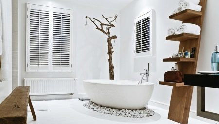 Idea reka bentuk bilik mandi bergaya Scandinavia