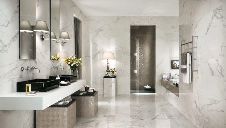 Porcelánové obklady do koupelny: vlastnosti, výběr a použití