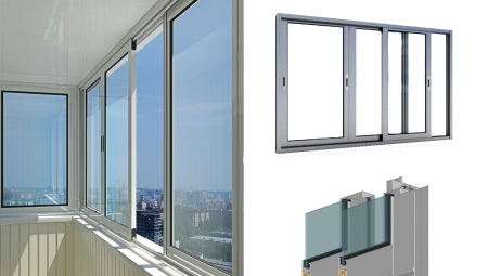 Vetratura di un balcone con un profilo in alluminio