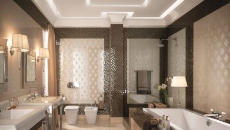 Acabamento de um banheiro com azulejos: características e opções de design