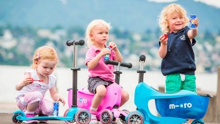 2 yaşından büyük çocuklar için scooter: çeşitleri ve kullanım kuralları