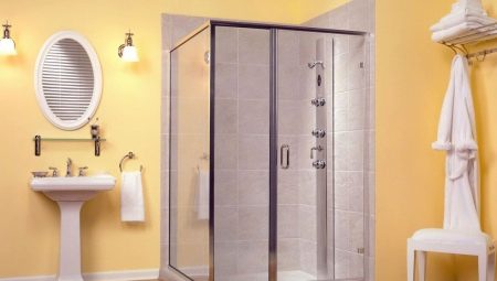 Porte in vetro per una cabina doccia: varietà, scelta, cura