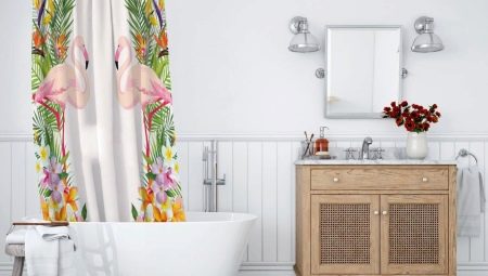 Rèm vải cho phòng tắm: các loại và sự lựa chọn