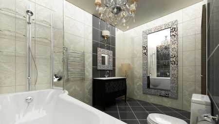 Bilik mandi gaya Art Deco: peraturan reka bentuk dan contoh yang indah