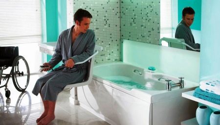 ห้องอาบน้ำสำหรับผู้พิการและผู้สูงอายุประเภทและทางเลือก