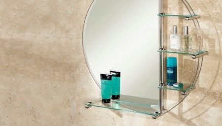 Spiegel mit Regal im Bad: Sorten, Empfehlungen zur Auswahl