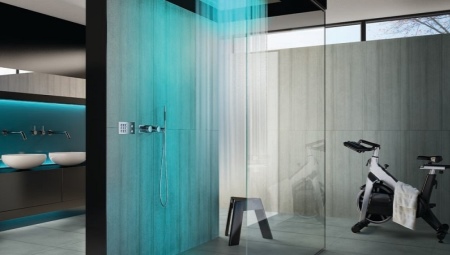 Bagni con doccia: disposizione e decorazione, idee interessanti