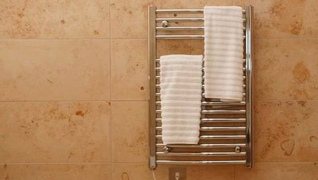 Ηλεκτρικές θερμαινόμενες πετσέτες για το μπάνιο: ποικιλίες, επιλογή, εγκατάσταση