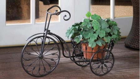 Çiçekler için bisiklet standı: çeşitleri, seçim önerileri