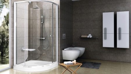 Semicircular shower enclosures: types, sizes and secrets of choice