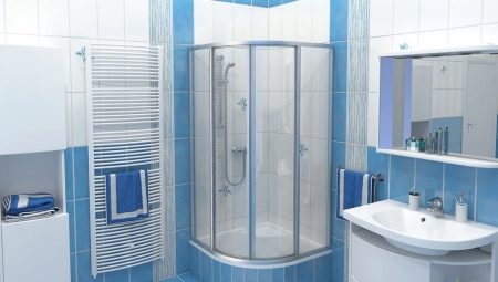 Corner showers: types and secrets of choice