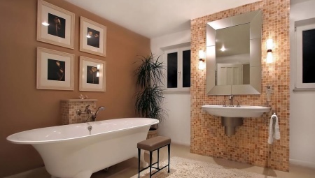Wall decoration options in the bathroom