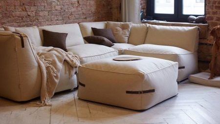 Rammeløse sofaer: funksjoner, typer og valg