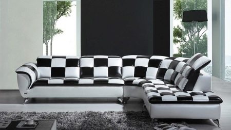 Crno-bijeli sofe: značajke i pravila kombiniranja