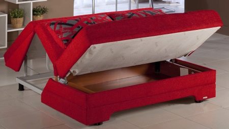 Sofa Akkordeons mit orthopädischer Matratze und Box für Leinen