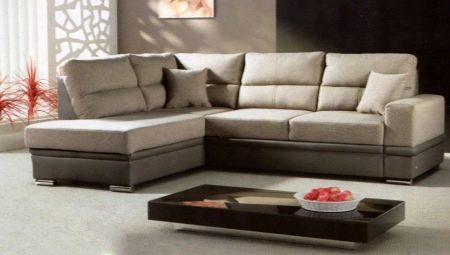 Sofas with an ottoman: types, sizes and examples in the interior