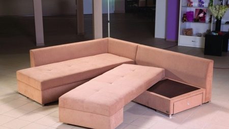 Sofa berpusing: jenis, kebaikan dan keburukan