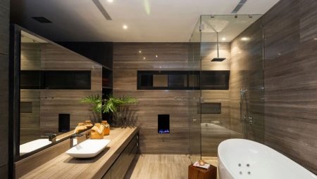 Conception de salle de bain en bois