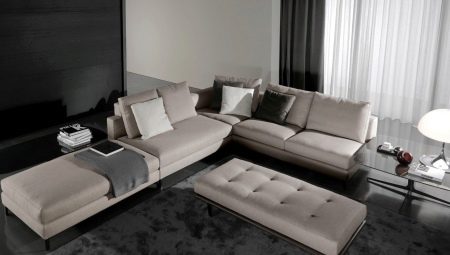 Αρθρωτοί γωνιακοί καναπέδες: τύποι, μεγέθη και κανόνες επιλογής