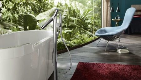 Pengadun mandi lantai yang dipasang: ciri, jenis dan pemilihan