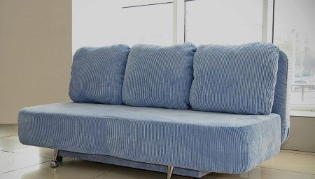 Sammenleggbare sofaer uten armlener: typer, størrelser og valg
