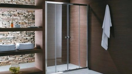 Puertas de ducha de vidrio: características, tamaños y diseño.